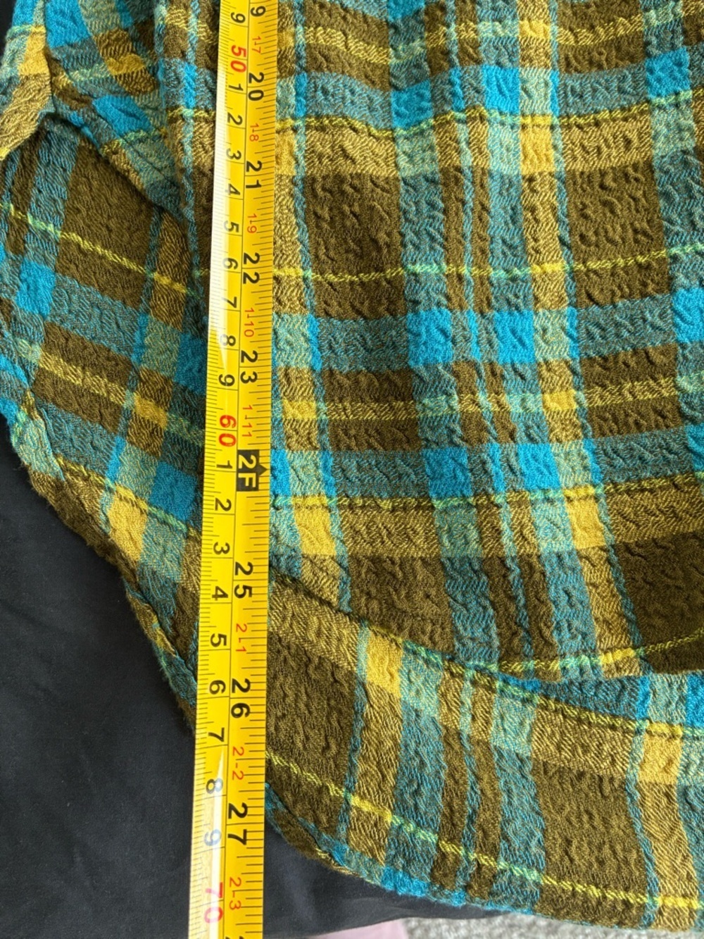 Pilcro Anthropologie Women's The Hadley Green Relaxed Plaid Button Down Shirt - Picture 10 of 10